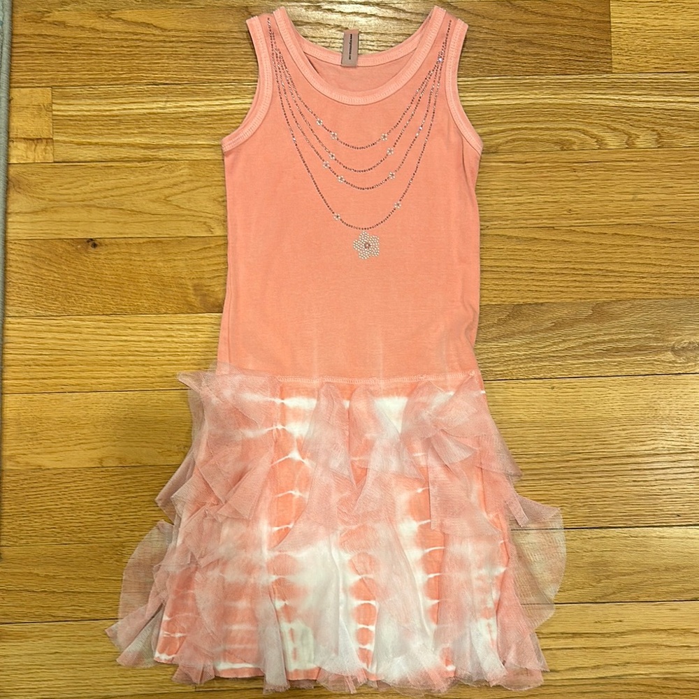 Mignone Pink and White Sleeveless Dress , size 8